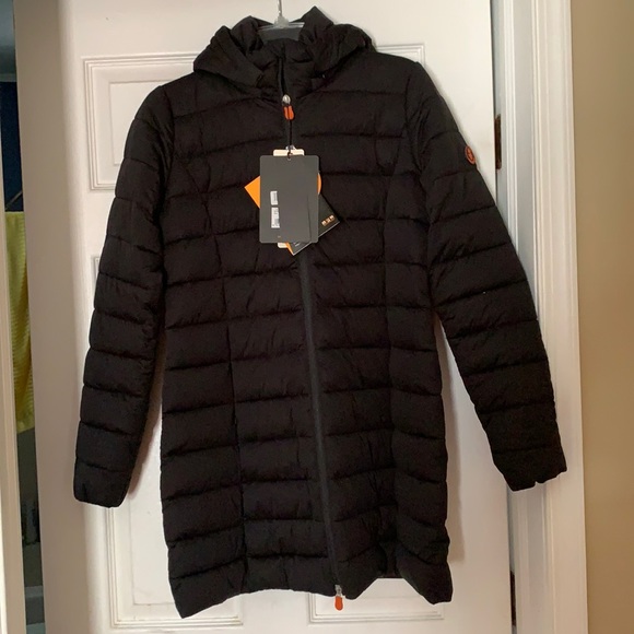 NWT• Save The Duck • 3/4 Coat w/ Detachable Hood - Picture 5 of 9